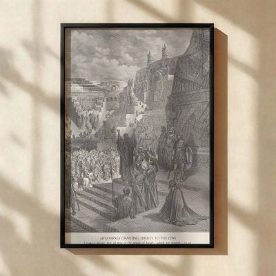 Artaxerxes Grants Freedom - Gustave Dore Biblical Emancipation Scene 
