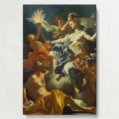 Aurora and Tithonus - Baroque Mythological Farewell By Francesco Solimena 