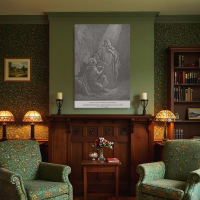 Baruch Writes Prophecies - Gustave Dore Rays of Light in Ancient Study 
