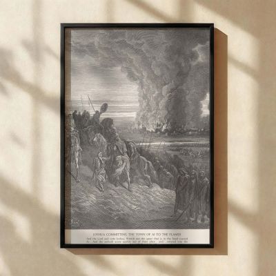 Biblical Battle with Flames - Gustave Dore Amorite Army's Defeat 