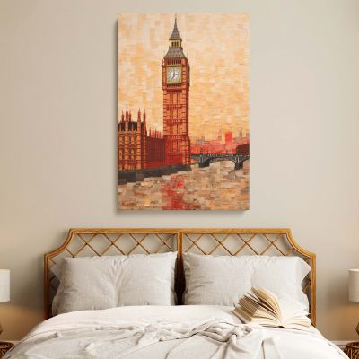 Big Ben London - Mosaic Landmark Architecture Art