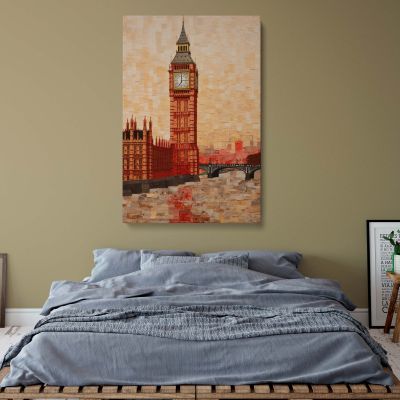 Big Ben London - Mosaic Landmark Architecture Art