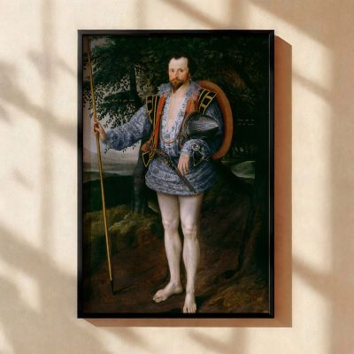 Captain Thomas Lee - Renaissance Soldier Portrait by Marcus Gheeraerts II Canvas 