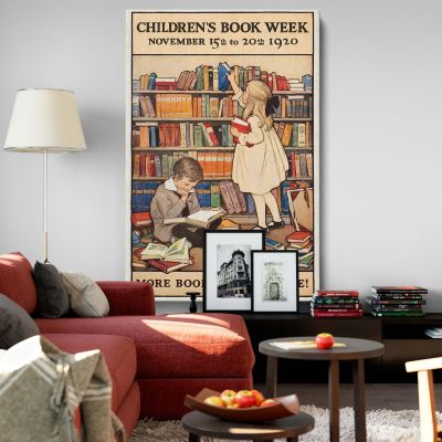 Children's Book Week 1920 - Kids Picking Books Illustration By Jessie Willcox Smith 