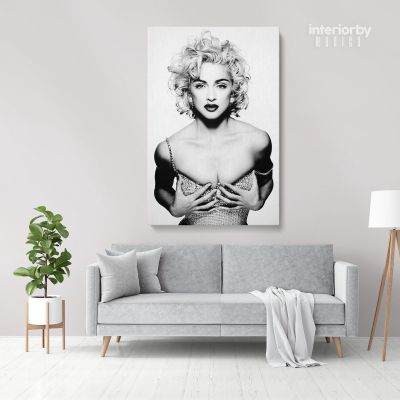 Madonna Young Sexy Boobs Pop Singer Art Modanna 80s Albums Canvas