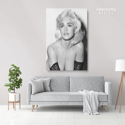 Young Modanna Sexy Print Poster in Canvas, Rolled Canvas