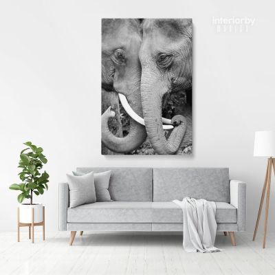 Animals Wall Art Canvas Elephant Baby Posters Print Framed/Roll Wall Hangings Living Room Bedroom Mural Gift Canvas Ready to hang
