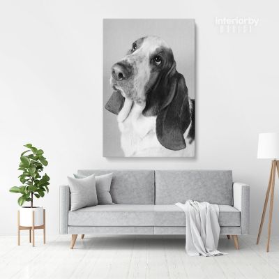 Cute Dog Portrait Pet Dog Canvas with Frame/ Rolled Canvas For Pet Lovers Dog Birthday Printable Digital Dog Canvas Wall Hangings