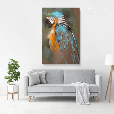 Bird Psittacidae Parrot Original Pastel Painting Posters Print Framed Canvas