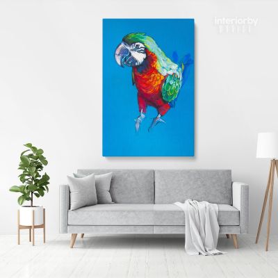 Bird Psittacidae Aratinga Parrot Original Pastel Painting Posters Print Canvas with Frame