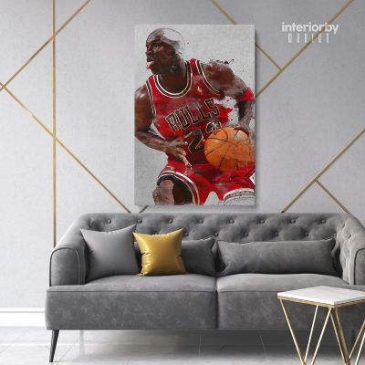 Michael Jordan Basketball Canvas with Frame or Rolled Canvas Kids Gaming Zone for Home Decor