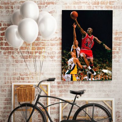 Michael Jordan Basketball Canvas with Frame or Rolled Canvas Kids for Gaming Zone