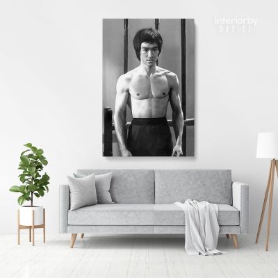 Bruce Lee Poster Martial Art Dragons Canvas with Frame Home Decoration Canvas