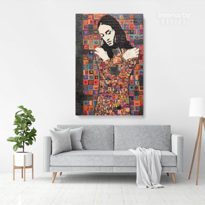 Modern Mosaic Painting Canvas Artwork Print Poster Canvas or Rolled Canvas