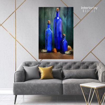Still Life Bottle Painting Print Poster Canvas with Frame or Rolled