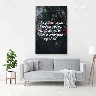 Santa Claus's Christmas Quote Wall Mural Gift Art Print Painting Framed Canvas