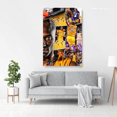 Basketball Player Kobe Bryant Photo Printed Canvas or Rolled