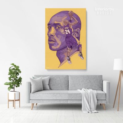 Kobe Bryant Basketball Player Drawing Photo Print Last Game Mamba Mentality Canvas