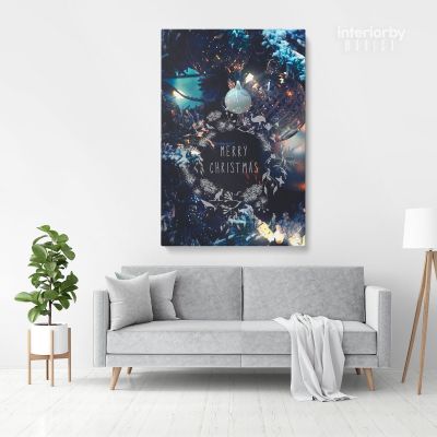 Merry Christmas Print Painting Framed Canvas for Wall Hangings Poster Wall Art