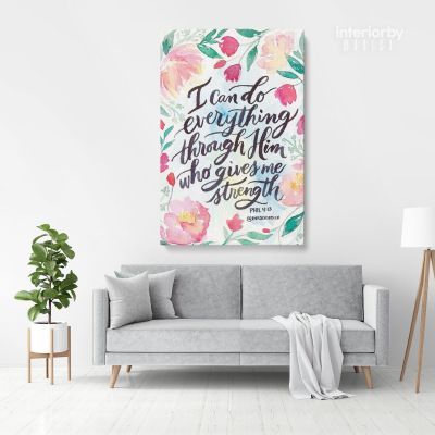 Bible Verse Canvas Office Decor Scripture Home Wall Hangings Christmas Gift