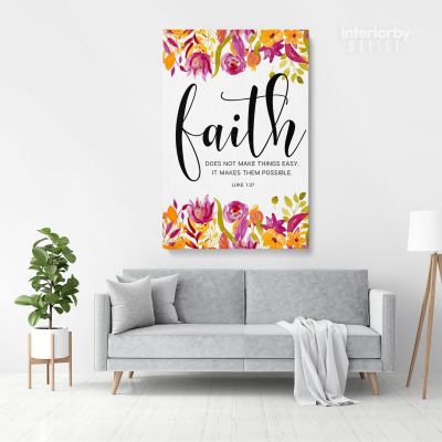 Bible Verse Canvas Office Scripture Quote Holy Bible Print Ready to Hang Canvas