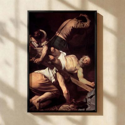 Crucifixion of Saint Peter - Baroque Martyrdom Painting by Caravaggio 