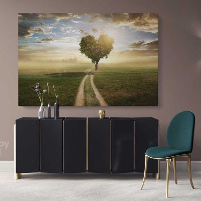 Nature Heart Canvas Wrap Abstract Photography with Frame / Roll Modern Print Poster Living Room Bedroom Mural Gift Wall Hangings