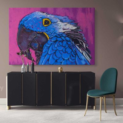 Colourful Bird Parrot Original Pastel Poster Artwork Canvas Frame/Roll Modern Print Living Room Abstract Mural Gift Wall Hangings