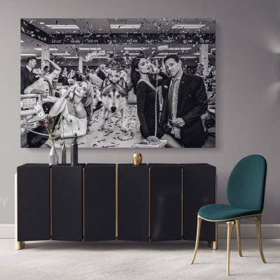 Wolf of the Street Leonardo Dicaprio Movie Wall Art for Home Decoration Living Room Bedroom Wall Mural Canvas Wall Hangings Canvas Movie Artwork