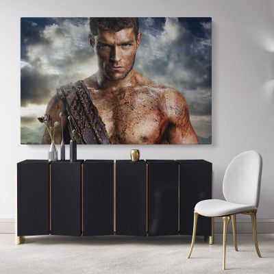 Spartacus Movie Canvas Wall Art Framed Print Poster Kids Gaming Zone / Rolled Canvas, Kids Room Gamer Wall Mural Hangings Gift Home Decor