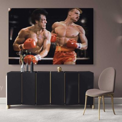 Rocky Balboa Art Canvas Rocky IV Balboa Best Boxing Movie Art Poster Printed Picture Wall Art Decoration Canvas Wall Mural Hangings Gift