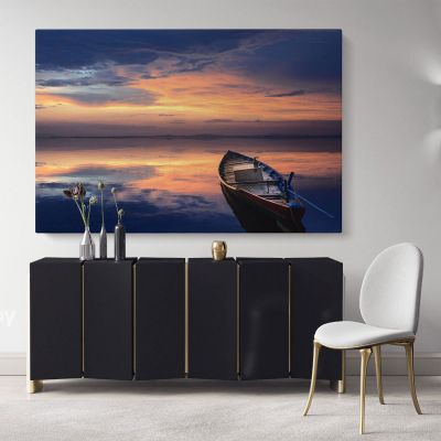 Boat Scenery Photo Print Poster on Canvas with Frame or Rolled Canvas ation Wall Mural Hanging Gifts Bedroom Marine Canvas