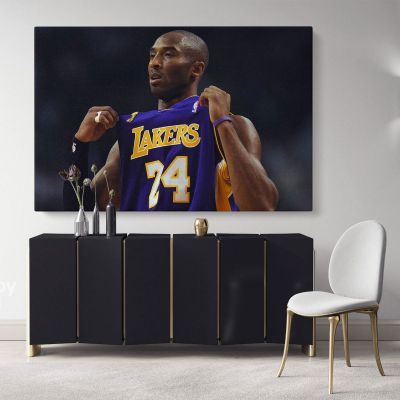 kobe bryant photo print poster canvas or rolled canvas mamba mentality wall art home decor basketball player sports wall mural hangings gift