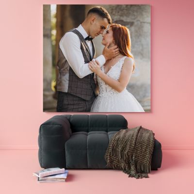 Personalized Canvas Square Size Family Poster Custom For Wedding Gift