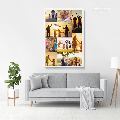 Personalised Collage Canvas Different Sizes Custom Photo Canvas Montage Framed Print Poster