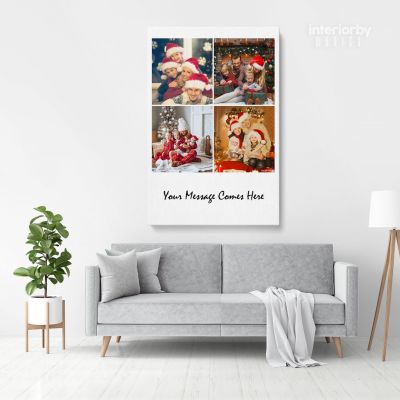 Personalised Canvas Gift for Christmas Custom Canvas Photo with your message For Christmas Gift
