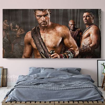 Panoramic Canvas Spartacus Movie Wall Arts Framed Print Poster Kids Gaming Zone