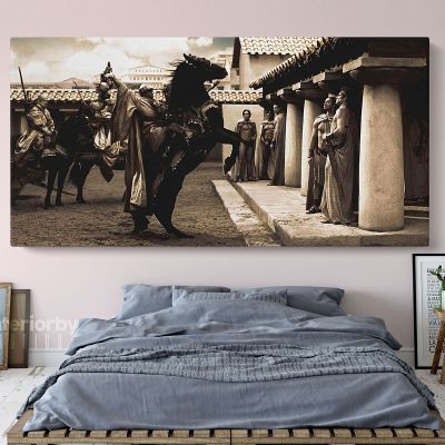 Panoramic Canvas Spartacus Movie Wall Art Framed Print Poster Kids Gaming Zone