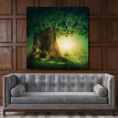 Forest Tree of Life Fantasy Wall Art Canvas with Frame