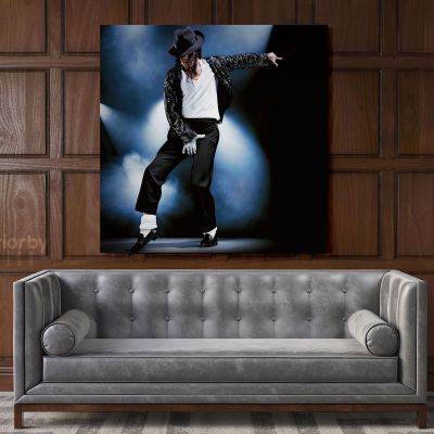 Michael Jackson King of Pop Quote Canvas Mj Dance Moves Wall Art Print Poster Framed Canvas For Mural Wall Art