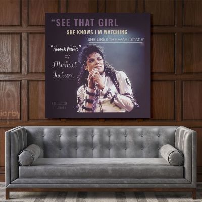 Michael Jackson King of Pop Quote Canvas Mj Dance Moves Wall Art Print Poster Mural Canvas