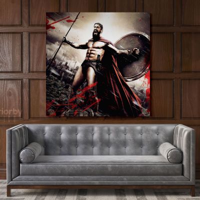 Spartan Soldier Gamer Movie Art Modern Abstract Gaming Zone Warrior Poster Print Canvas