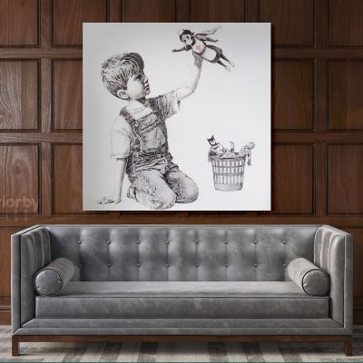Banksy Donates New Artwork Celebrating Health Care Workers to British Hospital Banksy Canvas