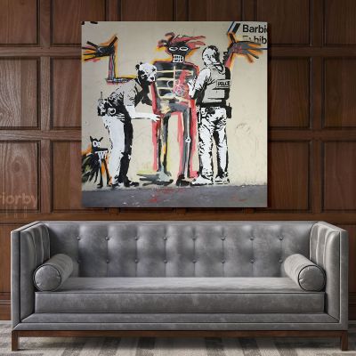 Banksy Style Jean Michel Basquiat Canvas