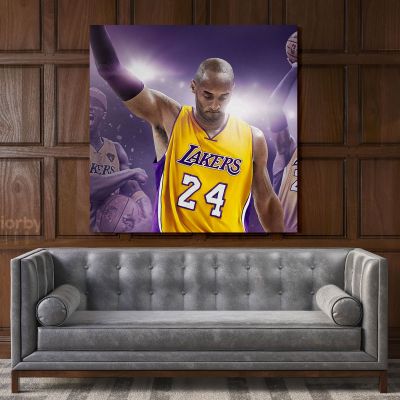Basketball Player Last Game Kobe Bryant Photo Print on Canvas