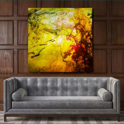 Modern Abstract Canvas Acrylic Colors And Ink In Water Art Canvas with Frame Poster Print Living Dining Modern Wall Hangings Gift