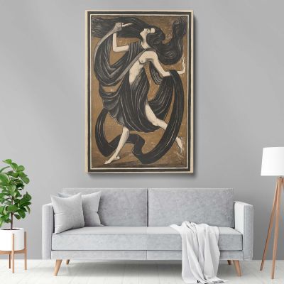 Danseres met DraperieEn - Expressive Nude Dancer (1919) By Henk Schilling 