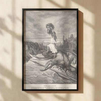 David Slays Goliath - Gustave Dore Victory of Faith Scene 
