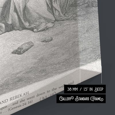 Eliezer and Rebekah at the Well - Marriage Proposal Scene by Dore 