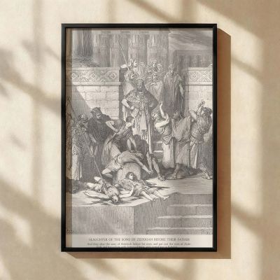 Execution of Zedekiah's Sons - Gustave Dore Babylonian Judgment Scene 